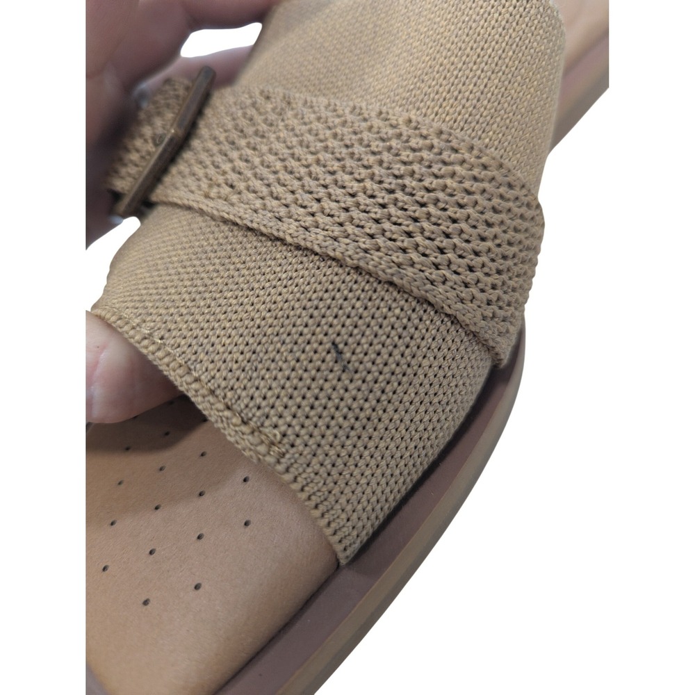 Vivaia Micah Pillow Top Slide Sandals Tan Knit Buckle Sustainable EU 40 US 9 - Picture 10 of 10